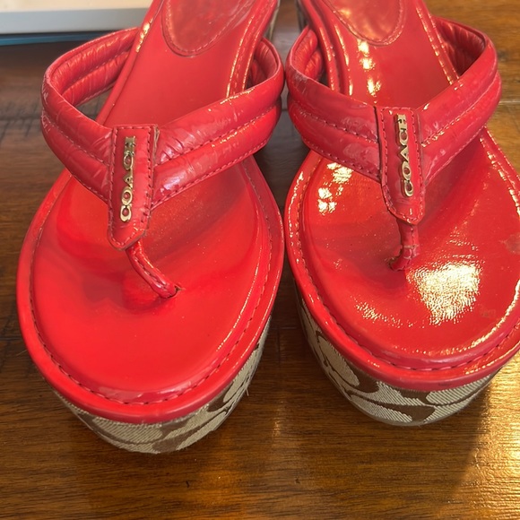 Coach Shoes Womens Coach Wedge Flip Flop Poshmark